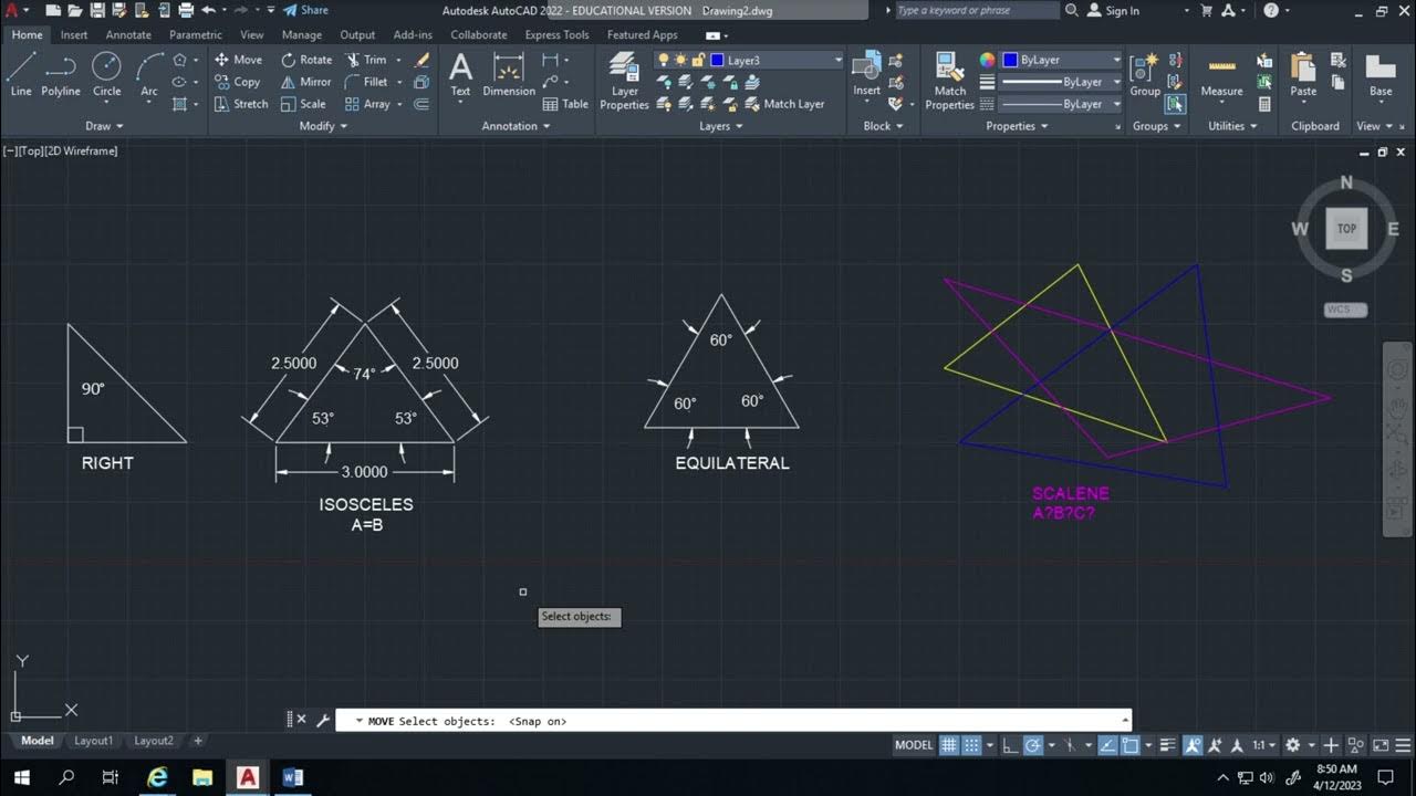How To Insert A Triangle In Autocad
