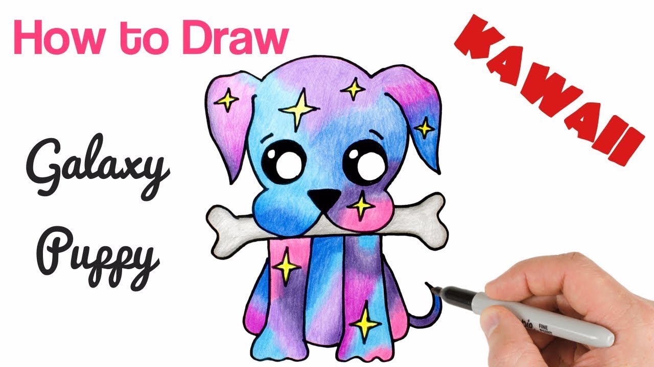 How to Draw  a Puppy  Cute  Galaxy YouTube
