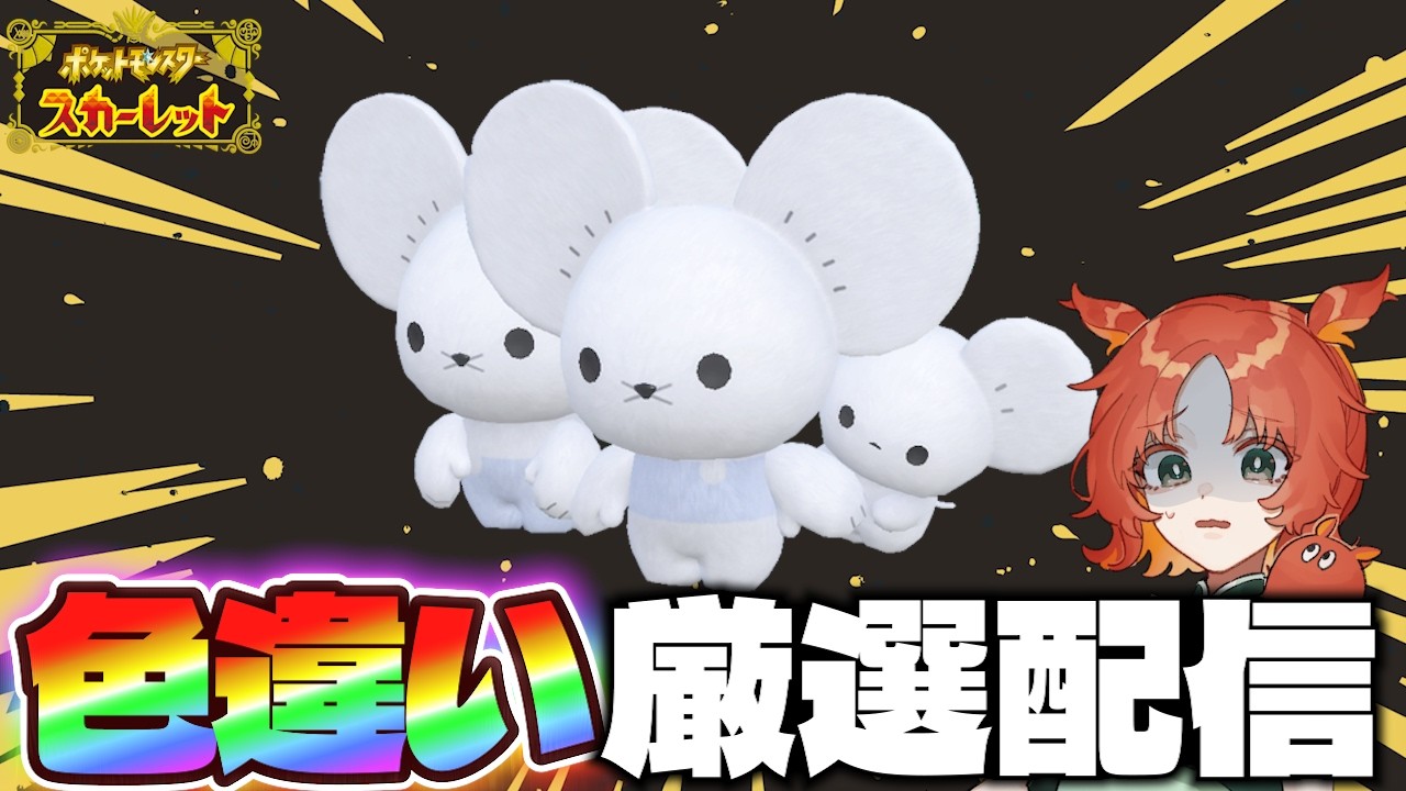 #71【色厳選】【視聴者参加型】3匹家族イッカネズミ色違いを出してスカーレット色BOX図鑑を完成させる！【ポケモンSV】【目ンだこ/面蛸ぬめり】
