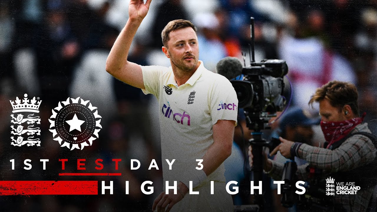 Robinson Takes 5-Wicket Haul! England v India - Day 3 Highlights 1st LV/u003d Insurance Test 2021