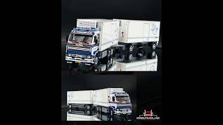 Scania 143 riged reefer truck 6×2 drawbar turntable trailer Kaj Madsen WSI Truck Models #scania #wsi