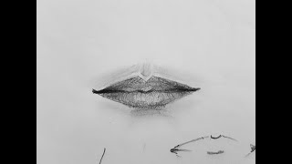 Tutorial de dibujo paso a paso para principiantes - Dibujando una boca realista con boceto lineal screenshot 2