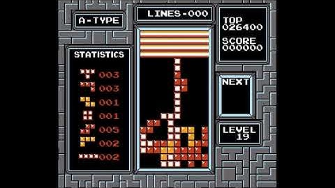 [NES Tetris] No Next Box Level 19, 28K