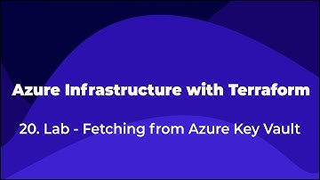 20. Azure Infrastructure with Terraform - Lab - Fetching from Azure Key Vault