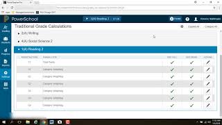 PowerTeacher Pro for Primary Teachers: changing the grade weighting