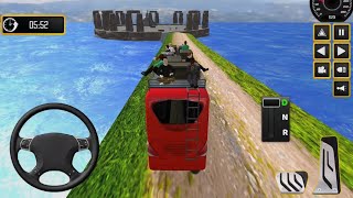 Death Road Coach Offroad Bus Simulator Highway Uphill - Androud Gameplay On PC #4