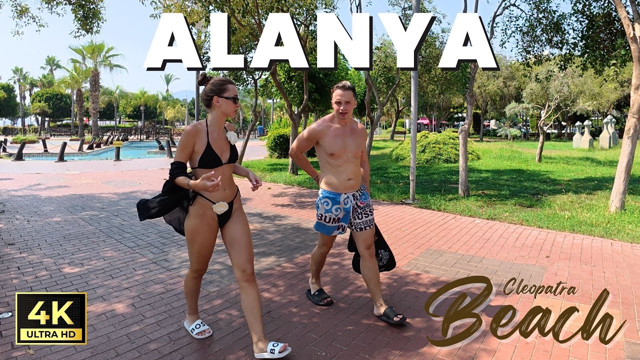 Alanya Cleopatra Beach, Cable Car and Damlatas Tour | Antalya Turkiye | July 27, 2025 [4K HD/60 fps]