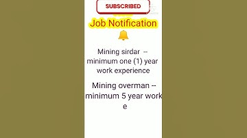 job notification/ntpc/mining sirdar/mining overman/vacency#shorts
