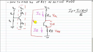 Como calcular VCE transistor?