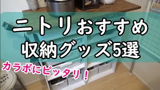 【ニトリルームツアー】ニトリのおすすめ収納グッズ５選！ルームツアーをしながら紹介【カラボにぴったり！】