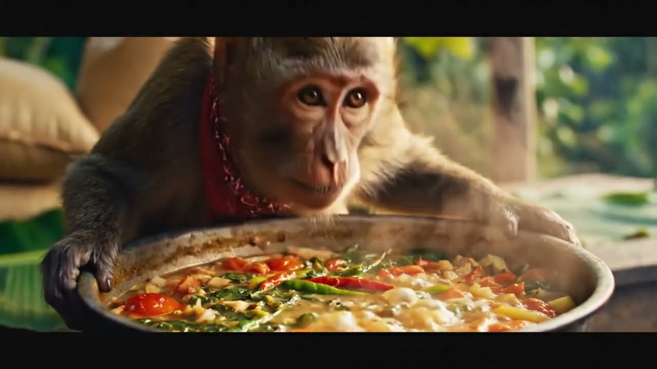 Mischievous Monkey Tries Cooking Like Humans… Chaos Everywhere! 🐒🍳