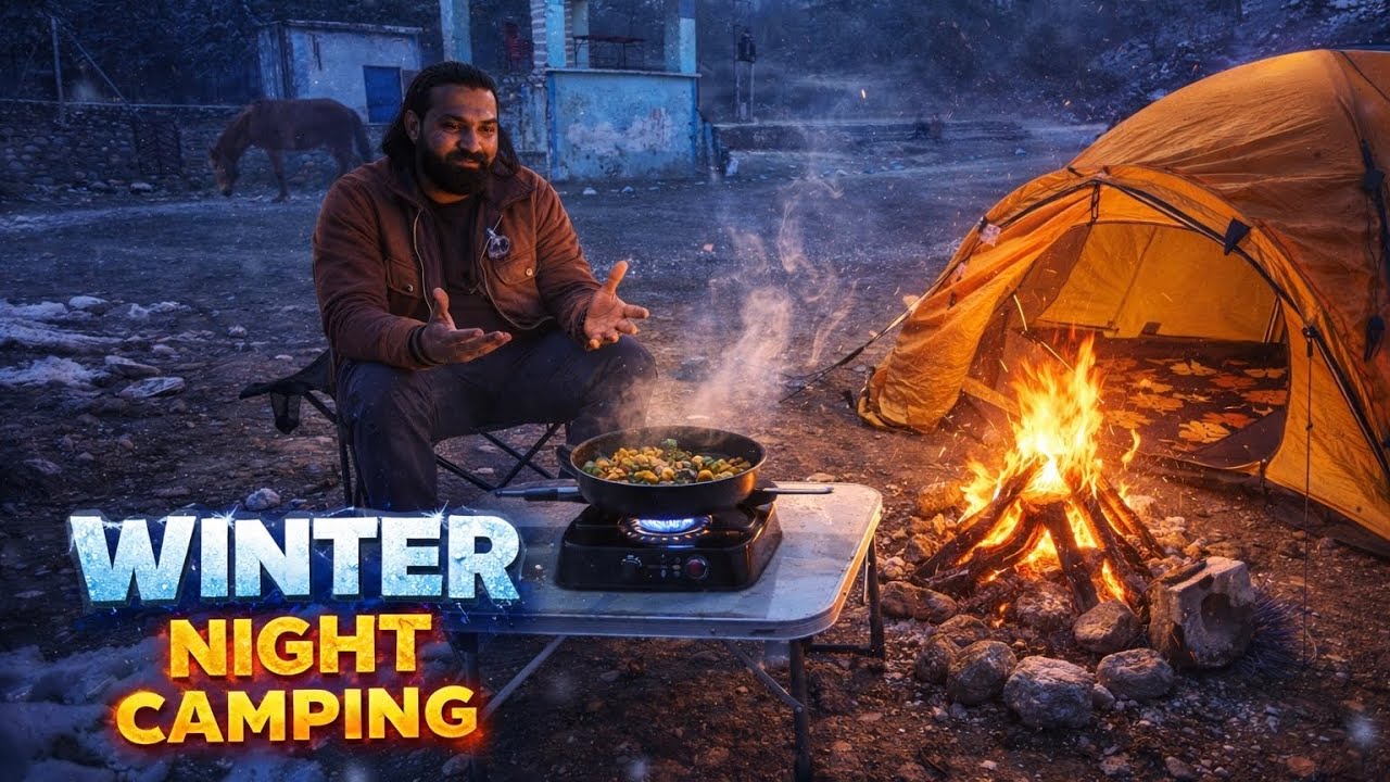 Winter Night Camping🥶| in Bear's Danger ￼Zone😱| river side Camping | in Uttarakhand