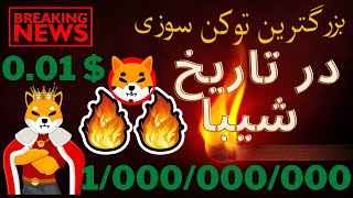 بزرگترین توکن سوزی تاریخ ارز دیجیتال شیبا اینو ، افزایش ناگهانی قیمت رمز ارز شیبا اینو، خبر فوری