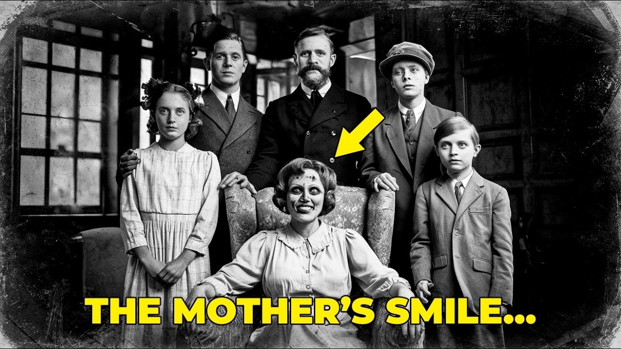 In 1910, a family smiles — but the mother's inhuman gaze shocked everyone
