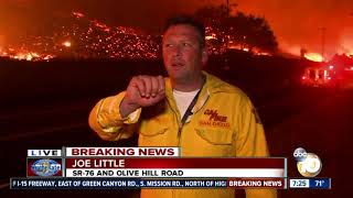 Lilac fire burns 3,000 acres, continues to grow
