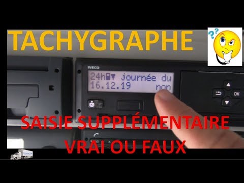 Tachygraphe et les saisies supplémentaires