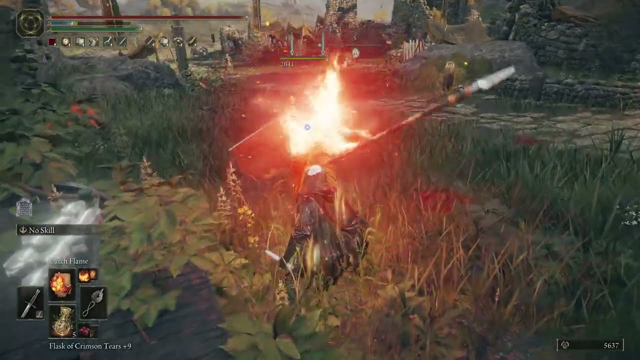 3000 DPS Catch Flame at Level 80 and only +20 sacred seal Elden Ring YouTube
