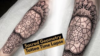 Sacred Geometry Tattoo Time Lapse / Dotwork / Mandala