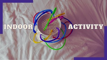 Fine motor development activity | Pipe cleaner + colander | Rainy day activity