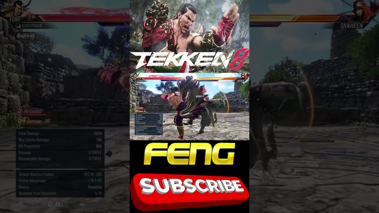 Feng Wei High Damage Combo Tekken 8 