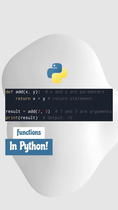 29 Python Theory - Functions in Python - YouTube