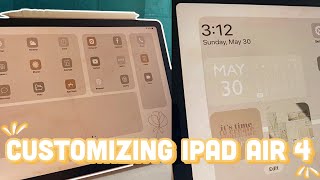 How To Customize Your Ipad Home Screen With Ios 14 I Ipad Air 4 Aesthetic Youtube