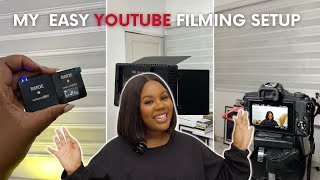MY YOUTUBE FILMING SETUP | EASY AND AFFORDABLE | CAMERA , LIGHTS, MICROPHONE.