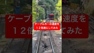 ケーブルカーの動画を12倍速にしてジェットコースターみたいにしてみた #ジェットコースター #ケーブルカー #高野山 #南海電車