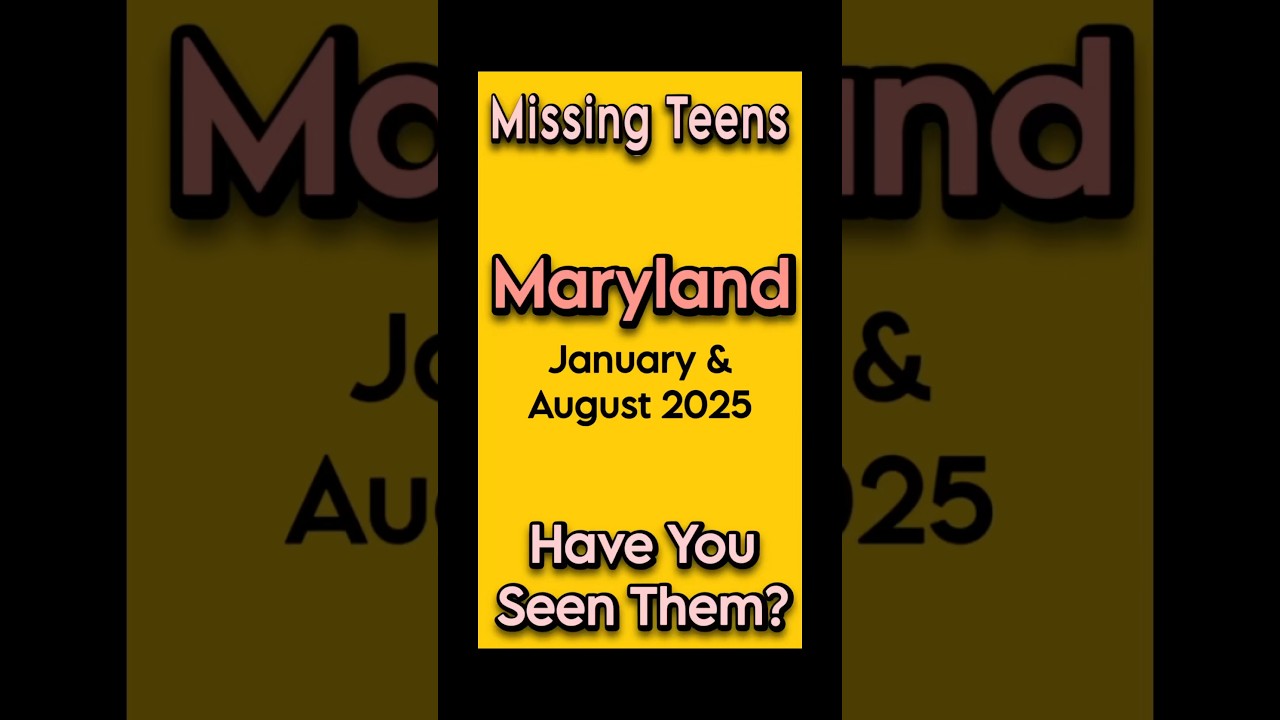 Пропавшие подростки из Мэриленда | Январь - август 2025 г. 