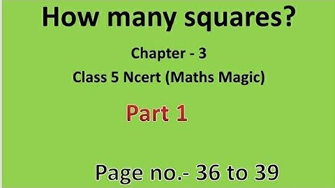 How many squares. Class 5 maths NCERT (part 1)
