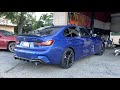 BMW M340 muffler delete exhaust sound **LOUD POPS**