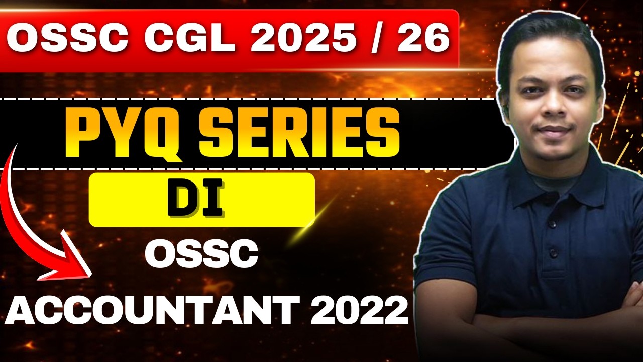 OSSC CGL Data Interpretation Pyq Series 2026 | Day 1 | Daily 7 PM Live | Complete DI for Prelims