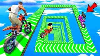SHINCHAN AND FRANKLIN TRIED THE ENDLESS SPIRAL SPEED BOOSTER TRACK PARKOUR CHALLENGE GTA 5 screenshot 3