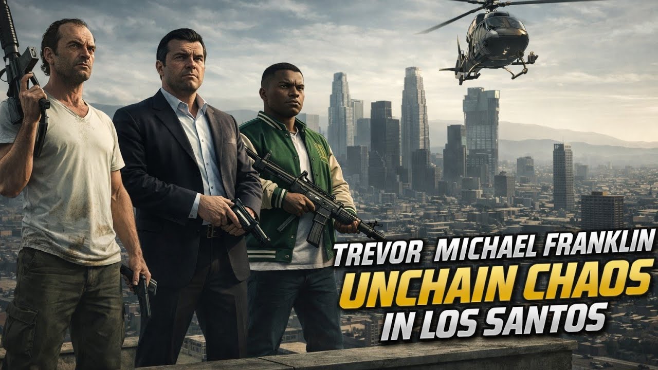 TRAVOR MICHAEL & FRANKLIN UNCHAIN CHAOS IN LOS SANTOS🤯 | GTA V - YouTube