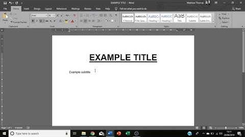 Microsoft Word 2016 - Lesson 4: Adding, editing and deleting text (Captions)
