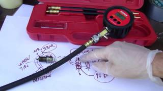 How works engine compression test in car or truck engine