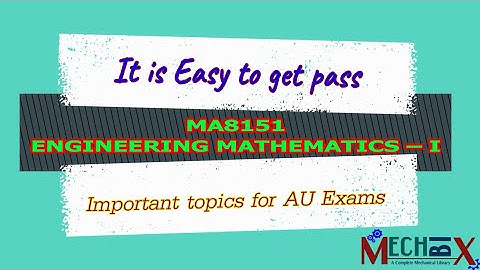 Engineering Mathematics 1 most important questions & important topics|R2017|M1 most important topics
