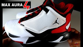 Thumbnail UNLEASH THE AURA: A REVIEW OF THE JORDAN MAX AURA 4 in "UNIVERSITY RED'' + ON FOOT 4K