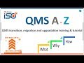 A to Z of ISO 9001-2008 to ISO 9001-2015 QMS transition and migration training video tutorial