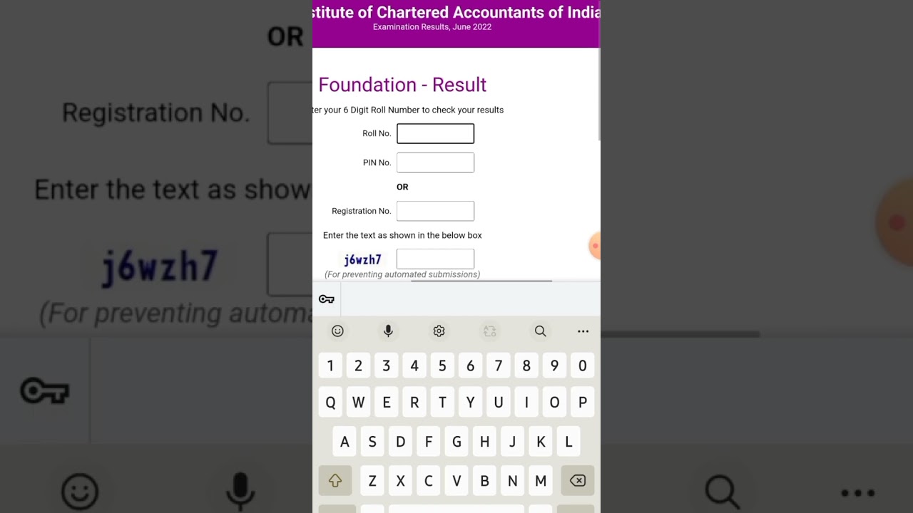 My CA Foundation Result | June 2022 |