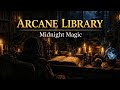 Arcane Library 🌙 Midnight Magic | Dark Fantasy Study Music &amp; Wizard Library Ambience (1 Hour)