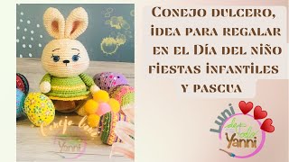 #conejo #amigurumi  #ideapararegalar en el #diadelniño  #fiestasinfantiles #pascua