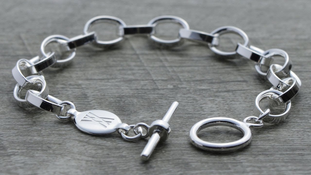 Sterling Silver Charm Bracelet with Toggle Clasp | Wellesley Row