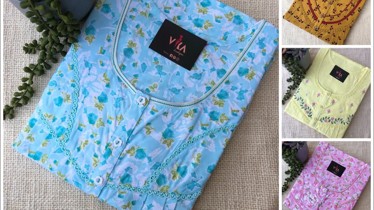 Printed cotton nighty 