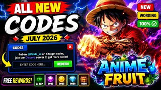 NEW UPDATE ⚠️ ALL NEW ANIME FRUIT CODES IN JULY 2026 | FREE REWARDS | ROBLOX