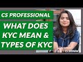 Cs professional  sacm  dd  what is kyc mean  types of kyc