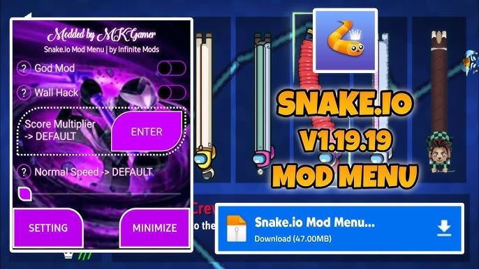 Snake io Mod Apk v1.19.19 Unlocked All Skins Download