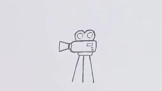 how to draw a VIDEO CAMERA step by step