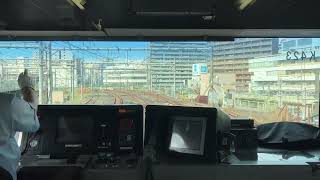 常磐線531系k423編成赤電前面展望　上野→日暮里