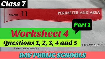 DAV class 7 maths chapter 11 worksheet 4 part 1